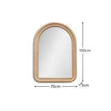 Ashridge 100x70cm Arch Wall Mirror - Whitewash - Laura James 