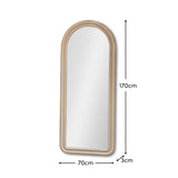 Ashridge 170x70cm Arch Long Wall Mirror - Oatmeal - Laura James 