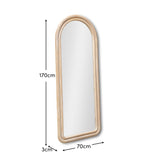 Ashridge 170x70cm Arch Wall Mirror - Whitewash - Laura James 