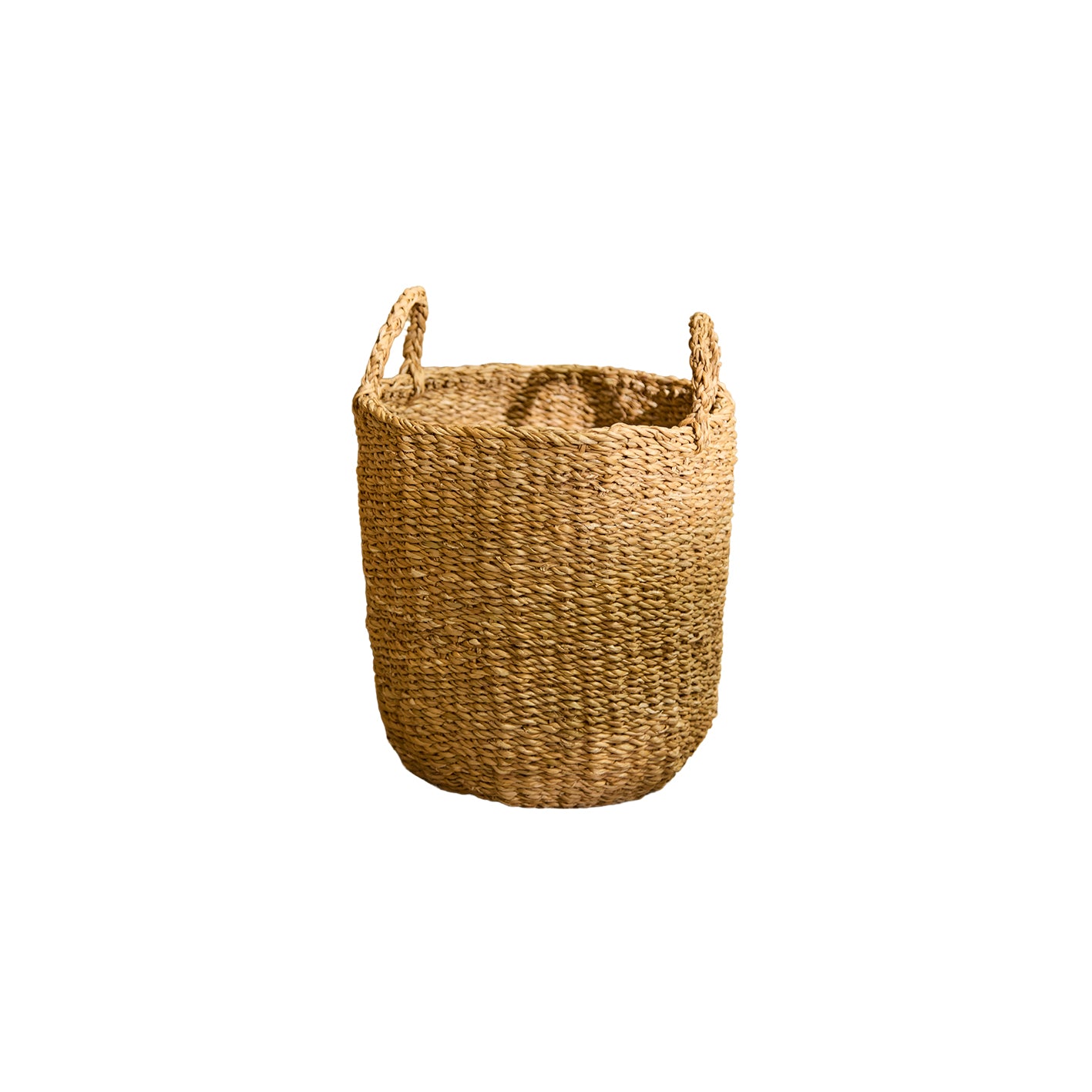 Asika 30cm Round Typha Basket - Natural - Laura James 