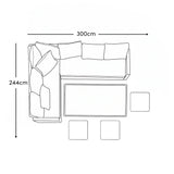 9 Seater Rattan Outdoor Corner Sofa Set - Brown Weave - In Stock Date - 23rd June 2020 - Laura James