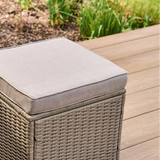 Cube 10 Seater Rattan Garden Dining Set - Light Grey with Polywood Top - Laura James 
