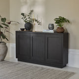 Astrid 3 Door Large Sideboard - Black Oak - Laura James