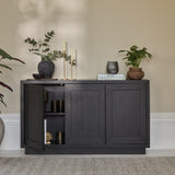 Astrid 3 Door Large Sideboard - Black Oak - Laura James