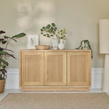 Astrid 3 Door Large Sideboard - Whitewash Oak - Laura James
