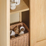 Astrid 2 Door Small Sideboard - Whitewash Oak - Laura James