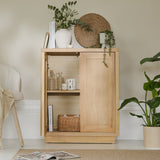 Astrid 2 Door Small Sideboard - Whitewash Oak - Laura James