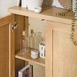 Astrid 2 Door Small Sideboard - Whitewash Oak - Laura James