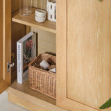Astrid 2 Door Small Sideboard - Whitewash Oak - Laura James