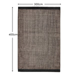 Atcham 300x400cm Wool/Cotton Rug - Black - Laura James 
