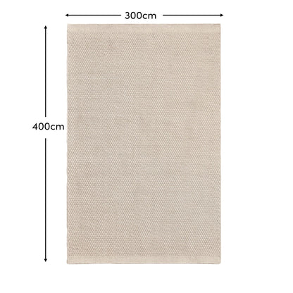 Atcham 300x400cm Wool/Cotton Rug - Clay & Natural - Laura James 