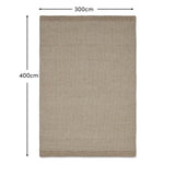 Atcham 300x400cm Wool/Cotton Rug - Sand - Laura James 