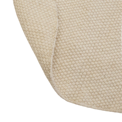 Atcham Clay/Natural Round Rug Wool with Cotton  - 150cm - Laura James