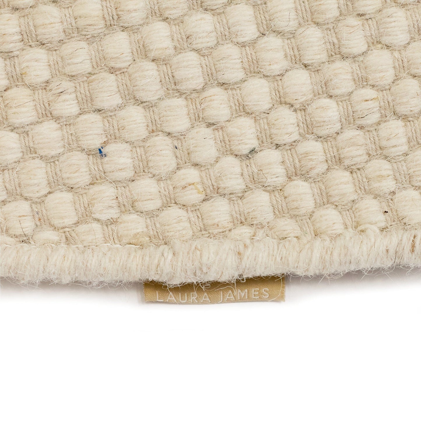 Atcham Clay/Natural Round Rug Wool with Cotton  - 150cm - Laura James