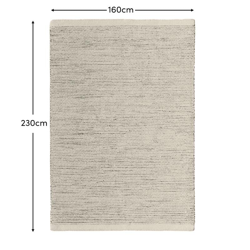 Atcham Clay Marl Wool with Cotton Rug - 160x230cm - Laura James