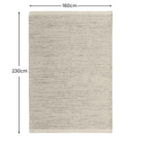 Atcham Clay Marl Wool with Cotton Rug - 160x230cm - Laura James