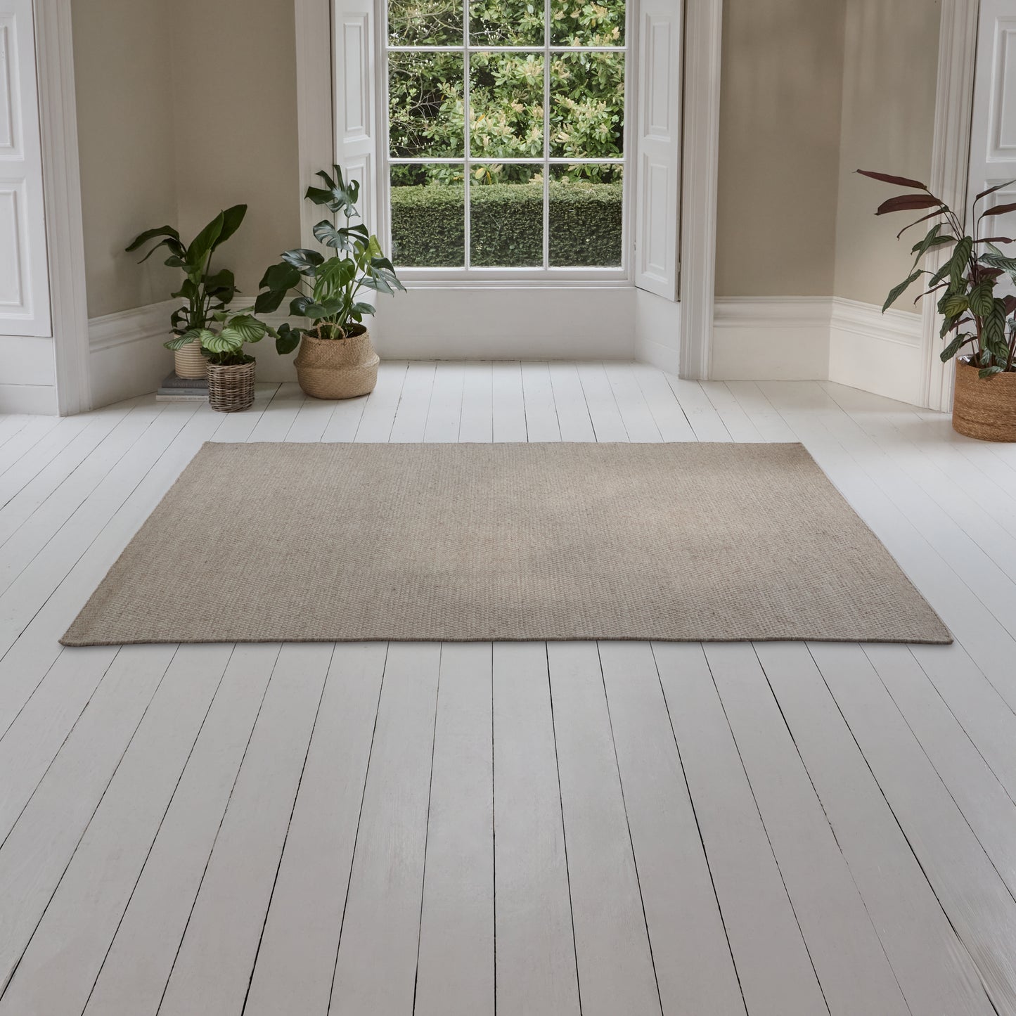 Atcham Medium Sand Wool Rug - Laura James