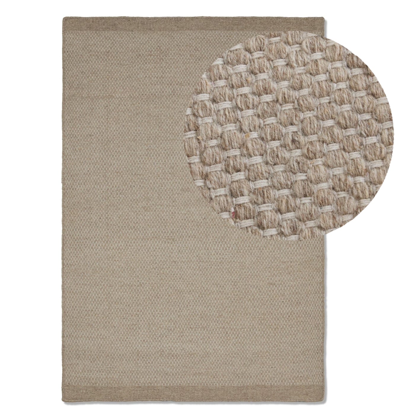 Atcham Sand Wool & Cotton Rug - 160 x 230cm - Laura James 
