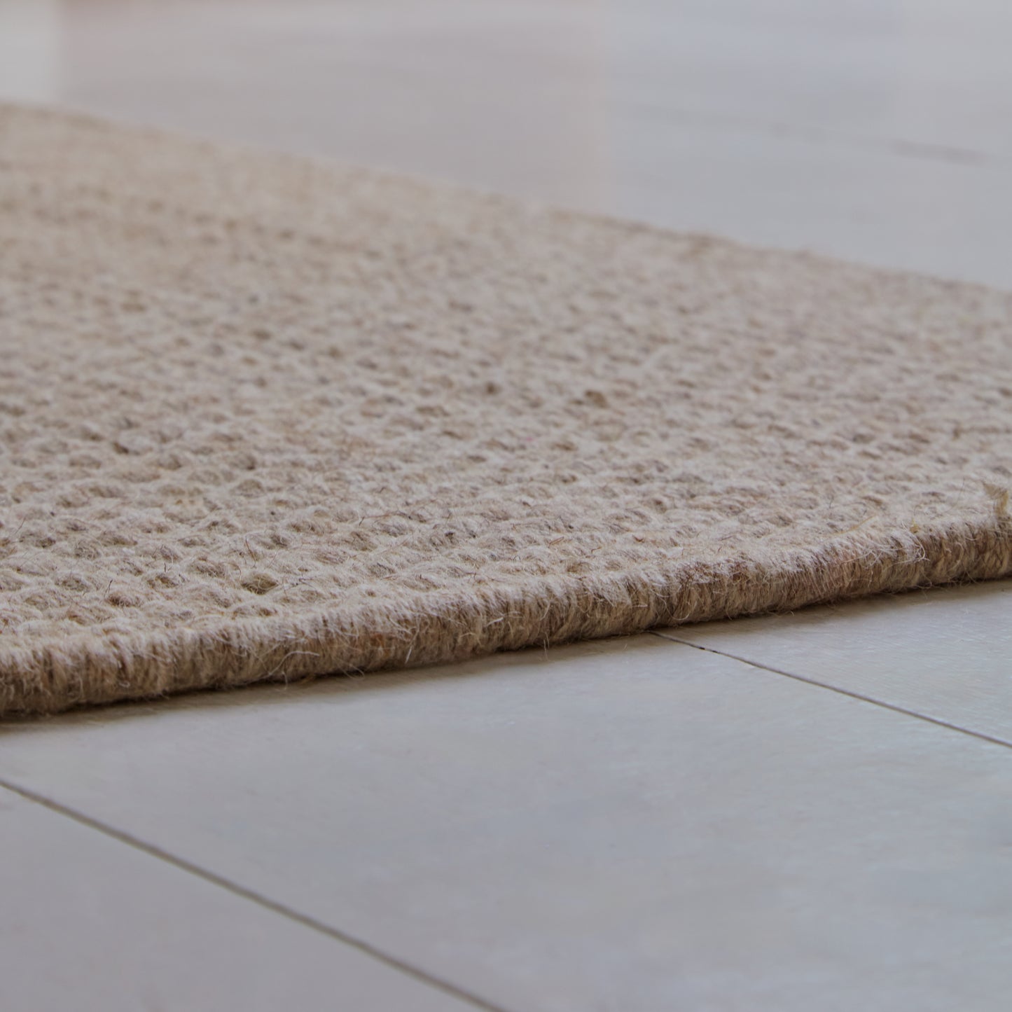 Atcham Medium Sand Wool Rug - Laura James