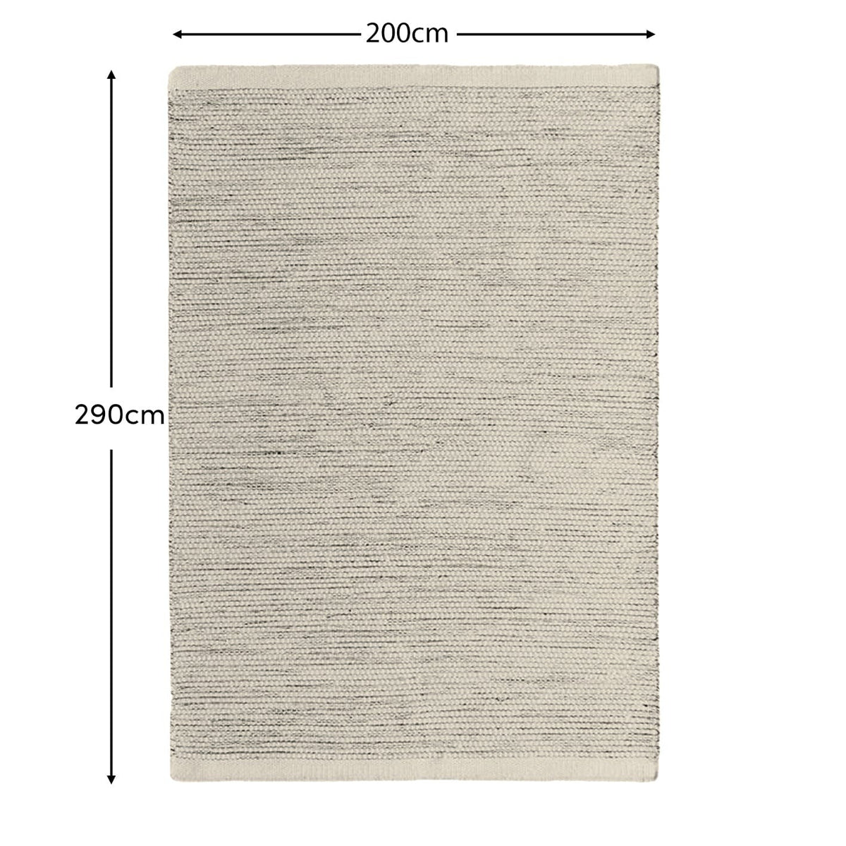 Clay Wool Rug Large Atcham Clay Marl Wool with Cotton Rug - 200x290cm - Laura James
