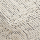 Atcham Clay Marl Wool & Cotton Ottoman - 45 x 45cm - Laura James 