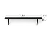 Atlas 125cm Wall Shelf - Jet Black Mango Wood - Laura James