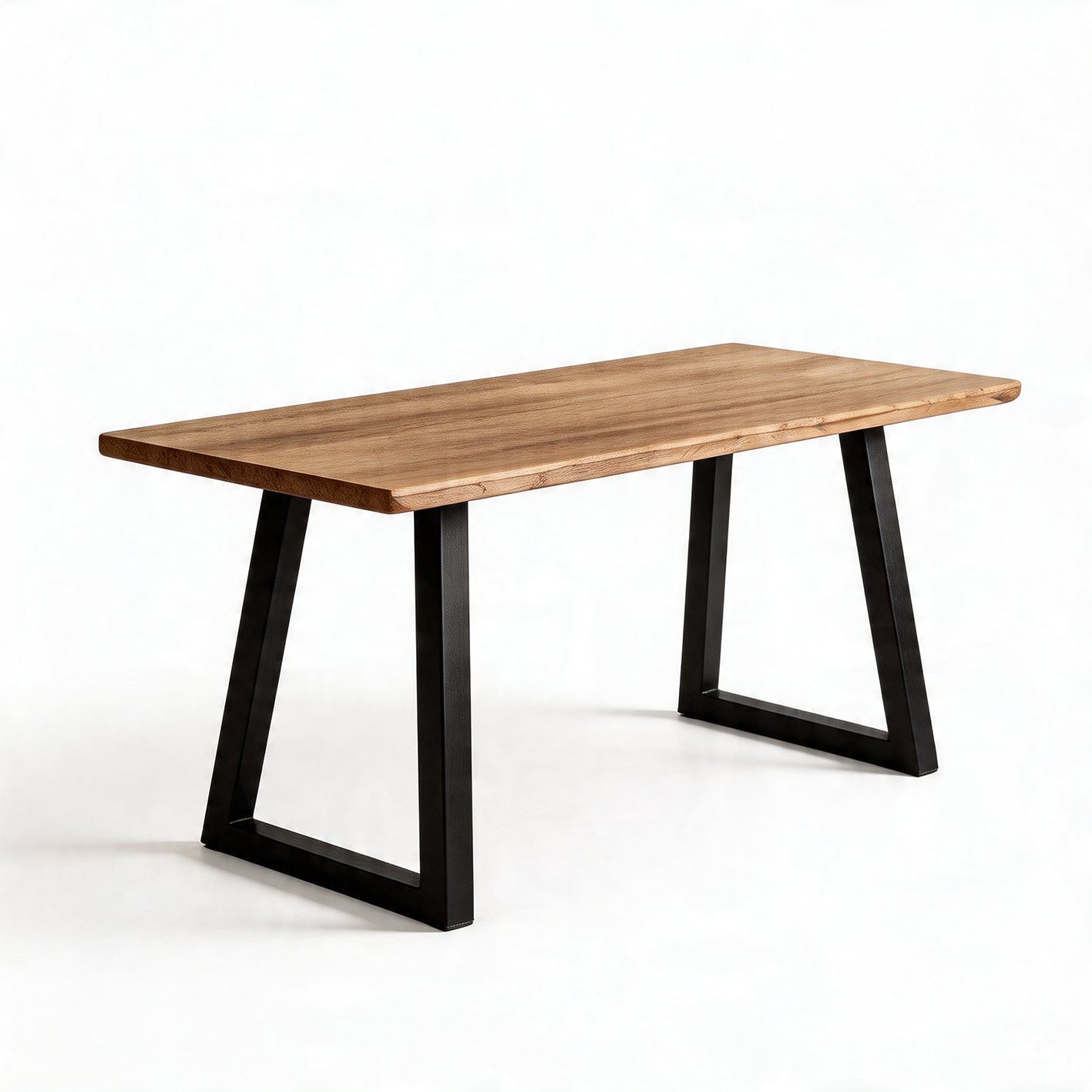 Atlas 160cm Chalked Mango Wood Dining Table Set - 6 Seater - Dolly Dining Chairs - Oyster White - Black Legs - Laura James