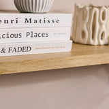 Atlas 100cm Mango Wood Wall Shelf - Whitewash - Laura James