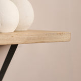 Atlas 100cm Mango Wood Wall Shelf - Whitewash - Laura James