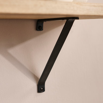 Atlas 100cm Mango Wood Wall Shelf - Whitewash - Laura James