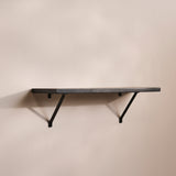Atlas 75cm Mango Wood Wall Shelf - Jet Black - Laura James