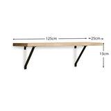 Atlas 125cm Mango Wood Wall Shelf - Whitewash - Laura James