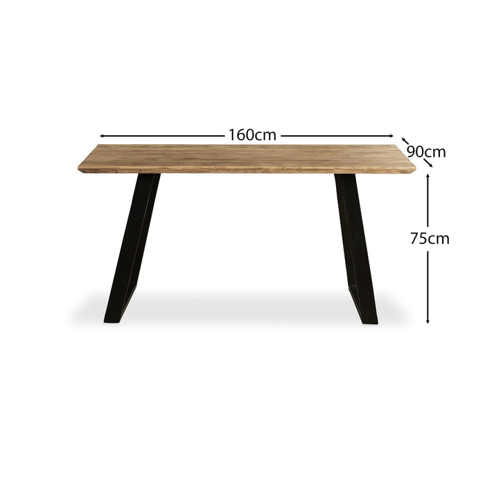 Atlas Mangowood Dining Table with Black Legs - Laura James