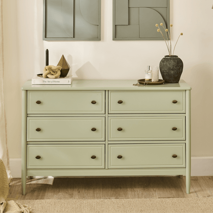 Aubrey 6 Drawer Chest of Drawers - Pistachio Green