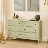 Aubrey 6 Drawer Chest of Drawers - Pistachio Green
