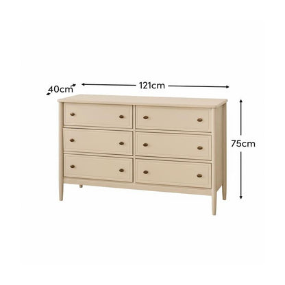 Aubrey 6 Drawer Chest of Drawers - Driftwood - Laura James