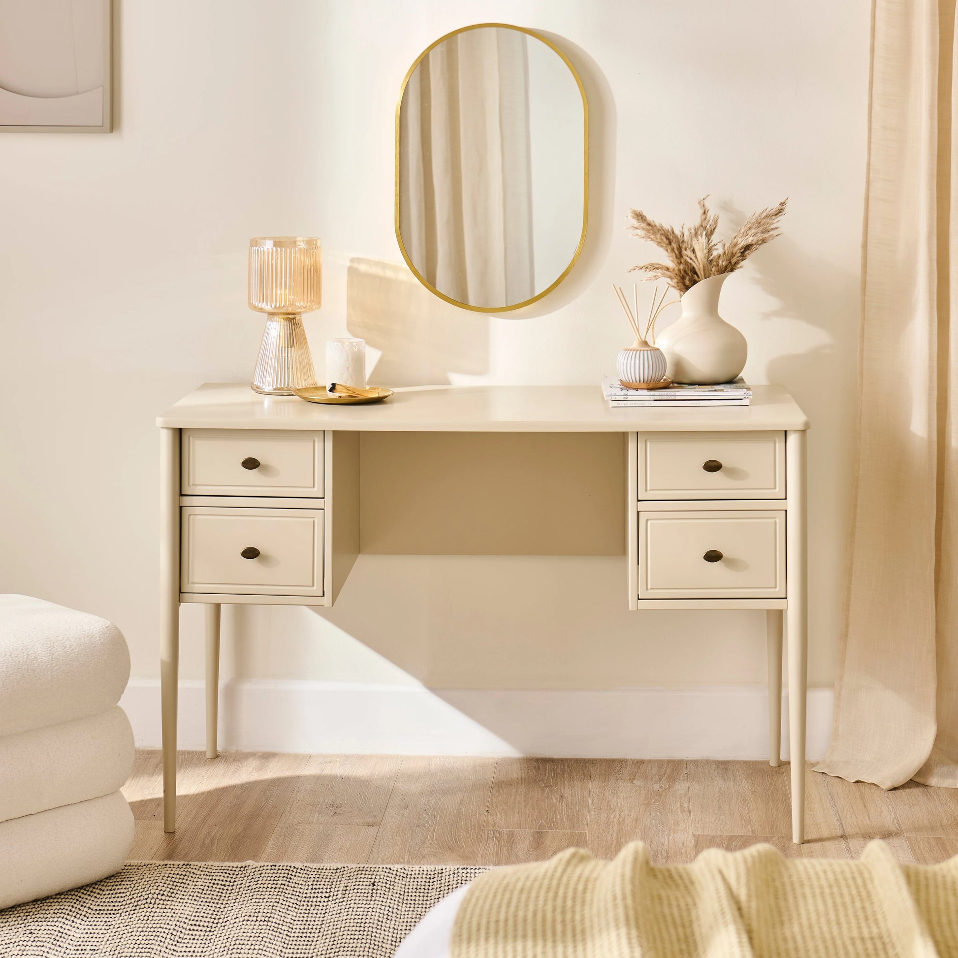 Capsule Gold Metal Wall Mirror - Laura James Capsule Gold Metal Wall Mirror - Laura James