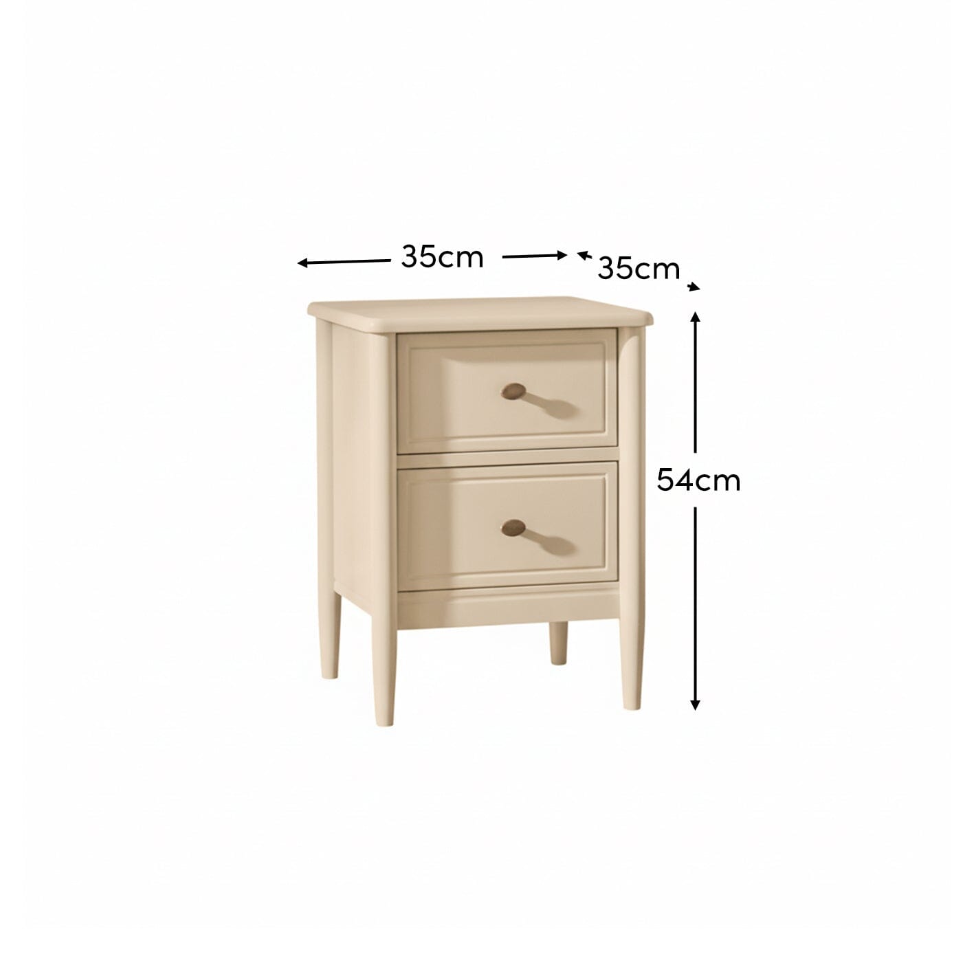 Aubrey Driftwood 2 Drawer Bedside Table - Laura James