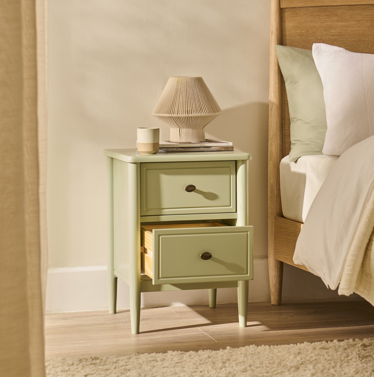 Aubrey_40cm_2_Drawer_Bedside_Table_Pistachio_Green-1 - Laura James