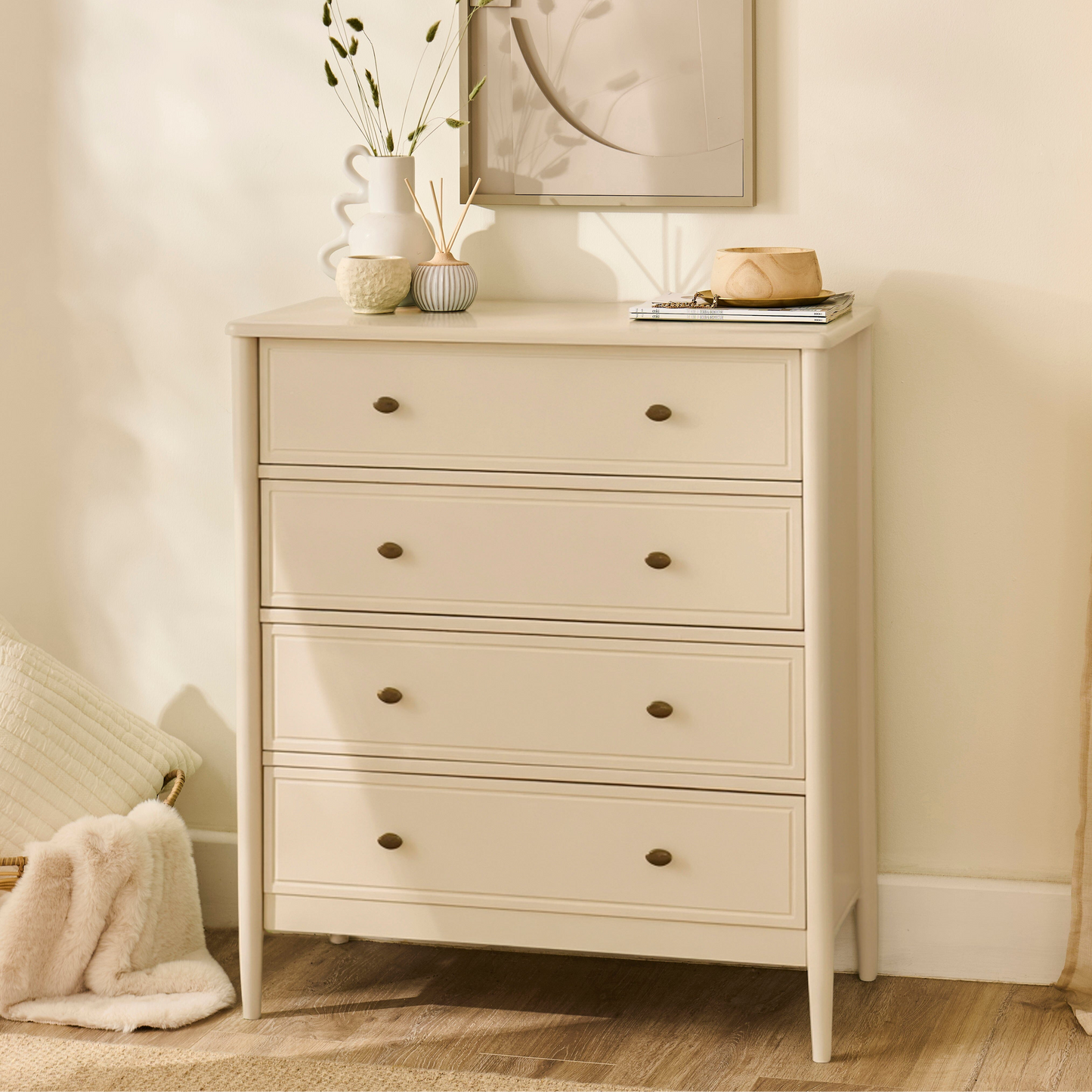 Aubrey 4 Drawer Chest of Drawers - Driftwood