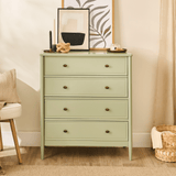 Aubrey 4 Drawer Chest of Drawers - Pistachio Green