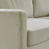 Ava  Large Chaise Corner Sofa - Left Hand - Sand with Pale Oak Legs