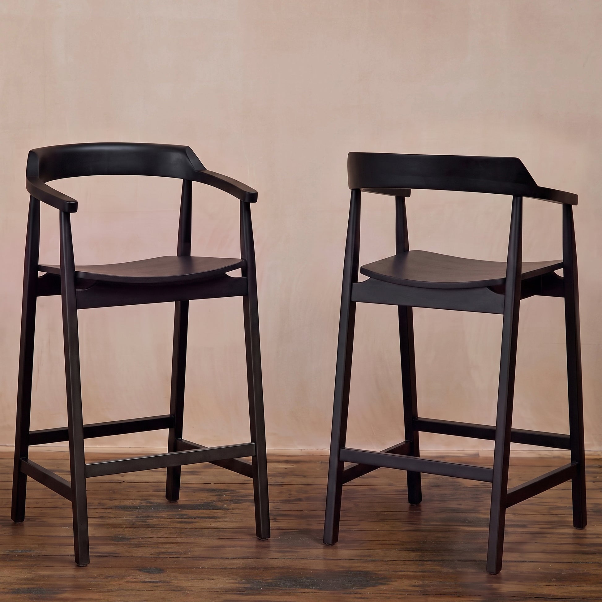 Carter Bar Stool - Black Oak - Laura James 