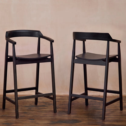 Carter Bar Stool - Black Oak - Laura James 