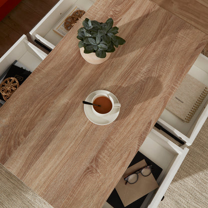 Bampton White Coffee Table with Storage