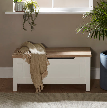 Bampton Blanket Box - White