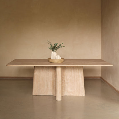 Bastian 220cm Limewash Dining Table - Laura James 