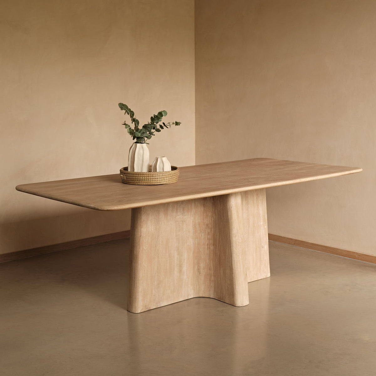 Bastian 220cm Limewash Dining Table - Laura James 
