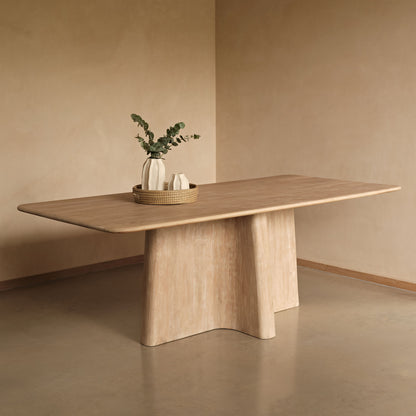 Bastian 220cm Limewash Dining Table - Laura James 