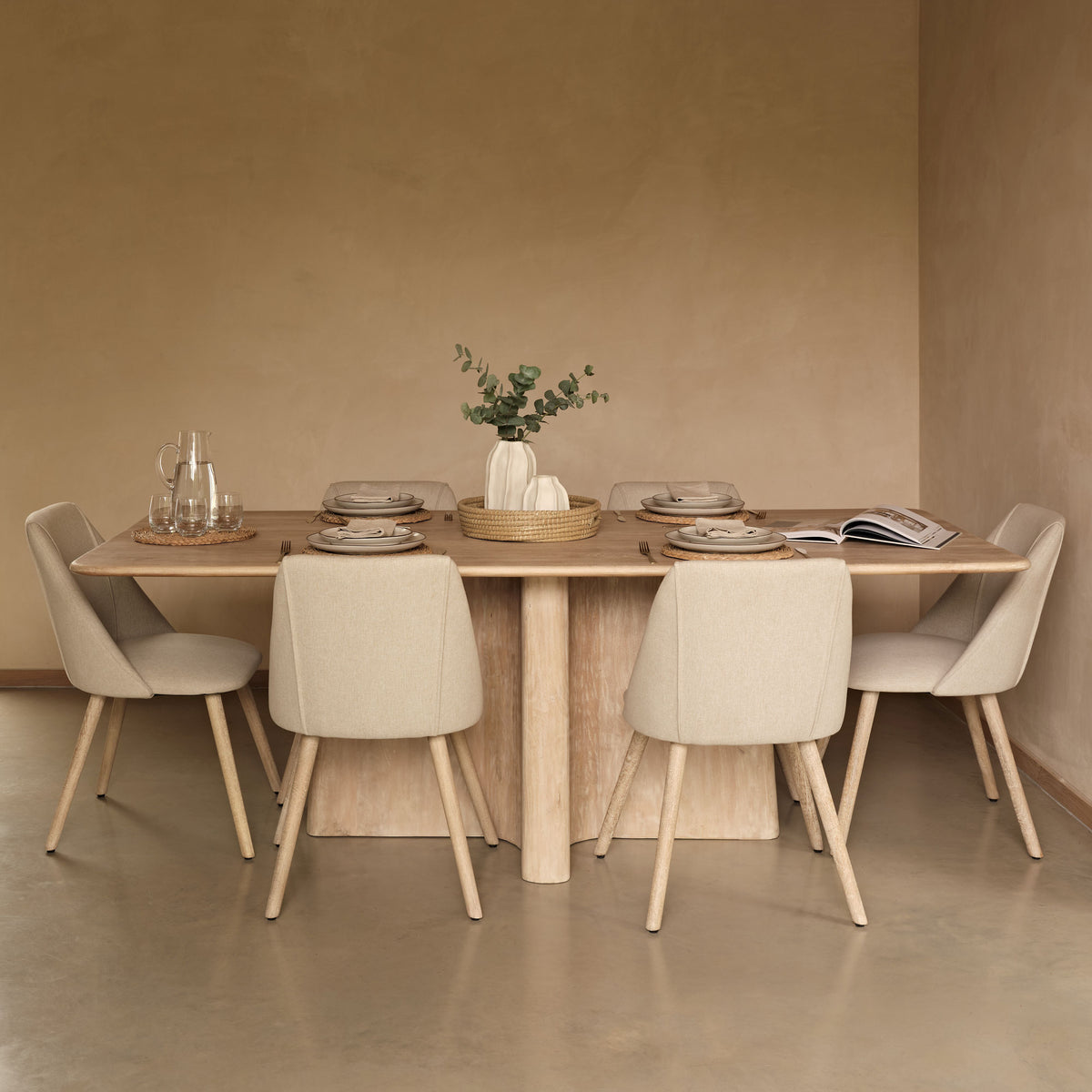 Bastian 220cm Limewash Dining Table - Laura James 